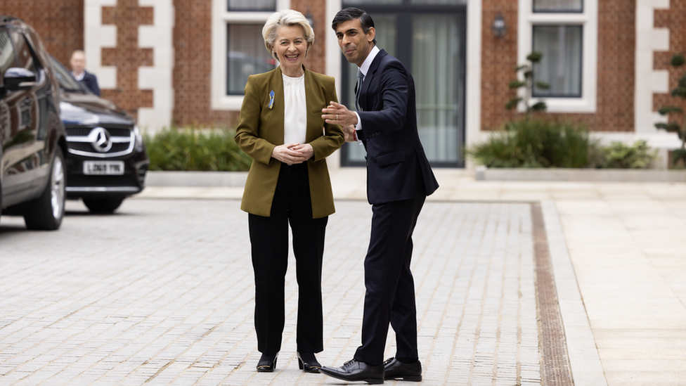 Rishi Sunak and Ursula von der Leyen