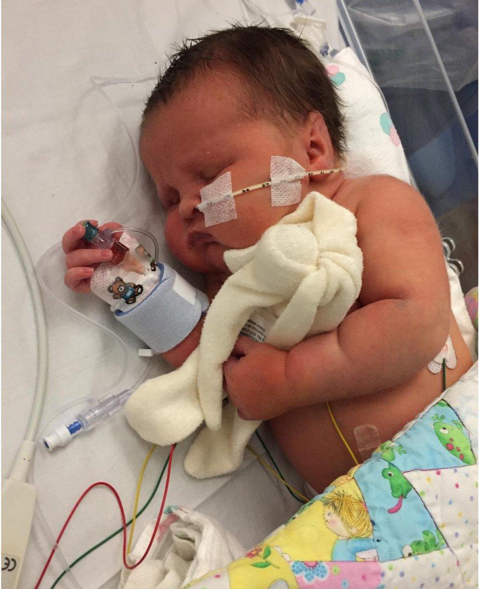 Mr Linden's daughter Jessica was in neo-natal intensive care after her birth in September