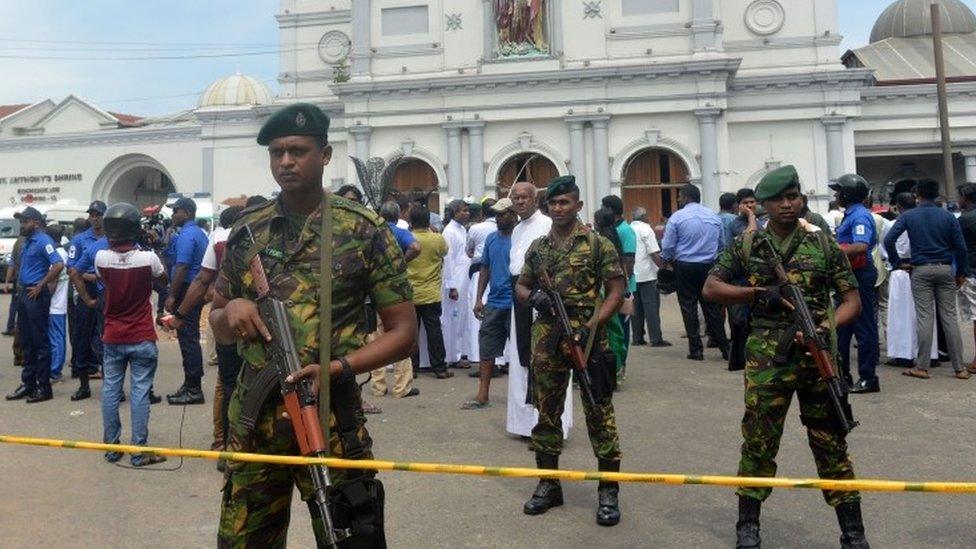 Security guards at St Anthony's Shrine