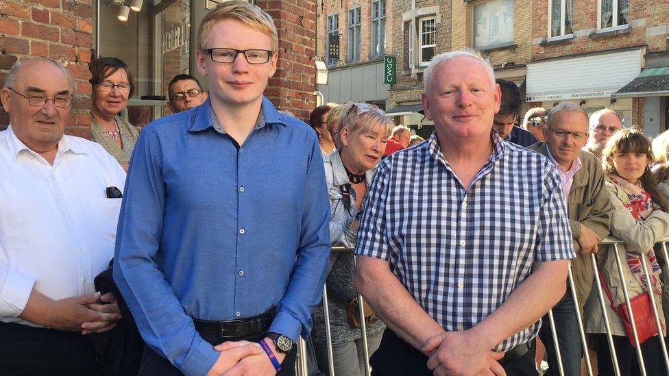 Daniel Fay with his dad, Stephen