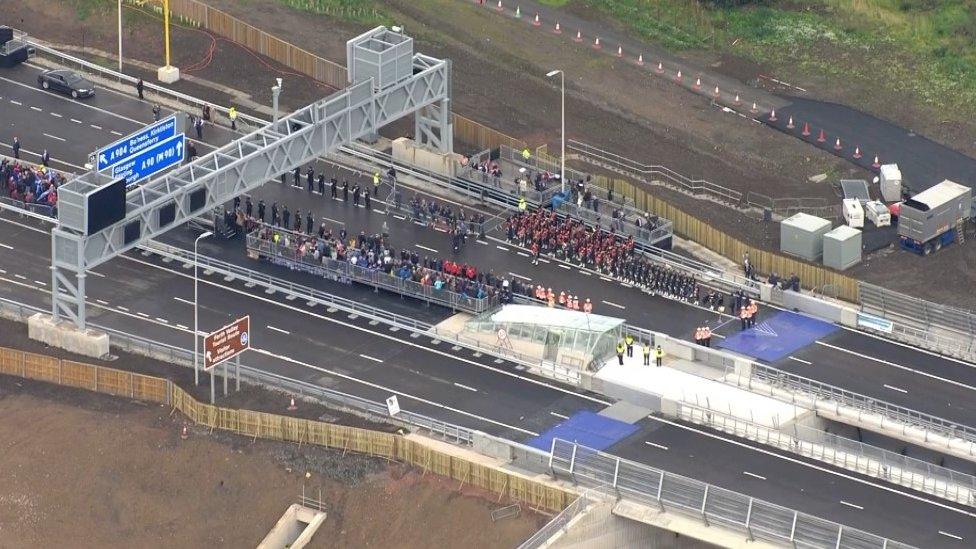 Aerial picture of the Queensferry Crossing