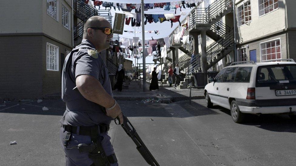 Police officer in Cape Town