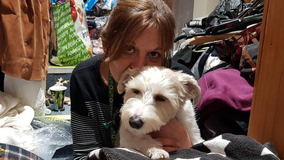 Barbara Pawsey with dog Pedro