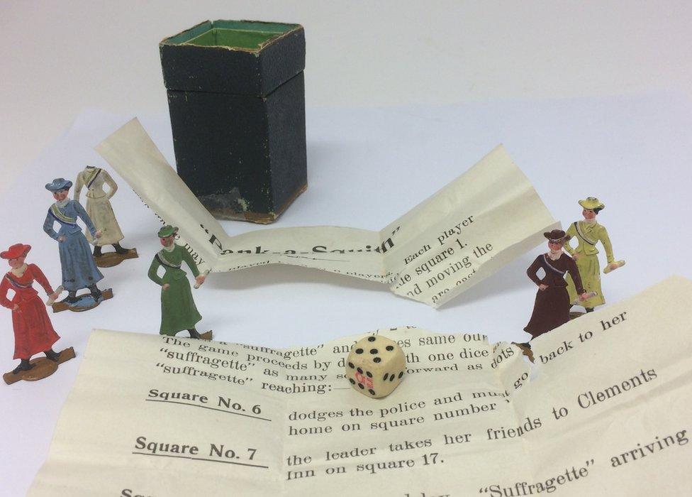 The game with dice and instructions