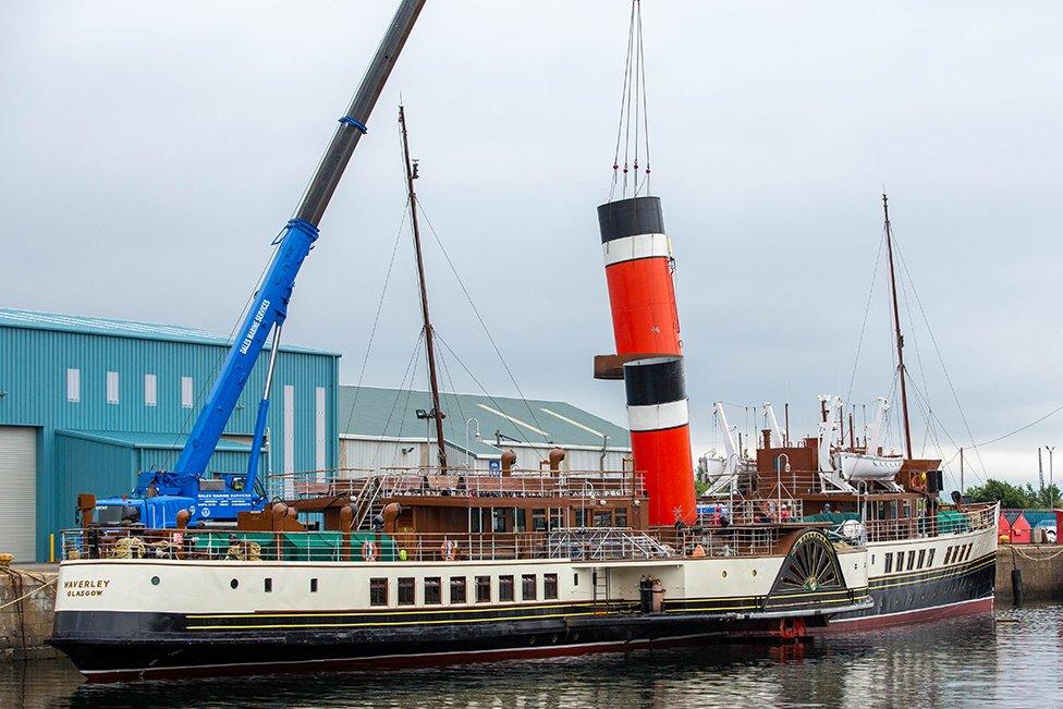 Boiler refit on The Waverley in 2020