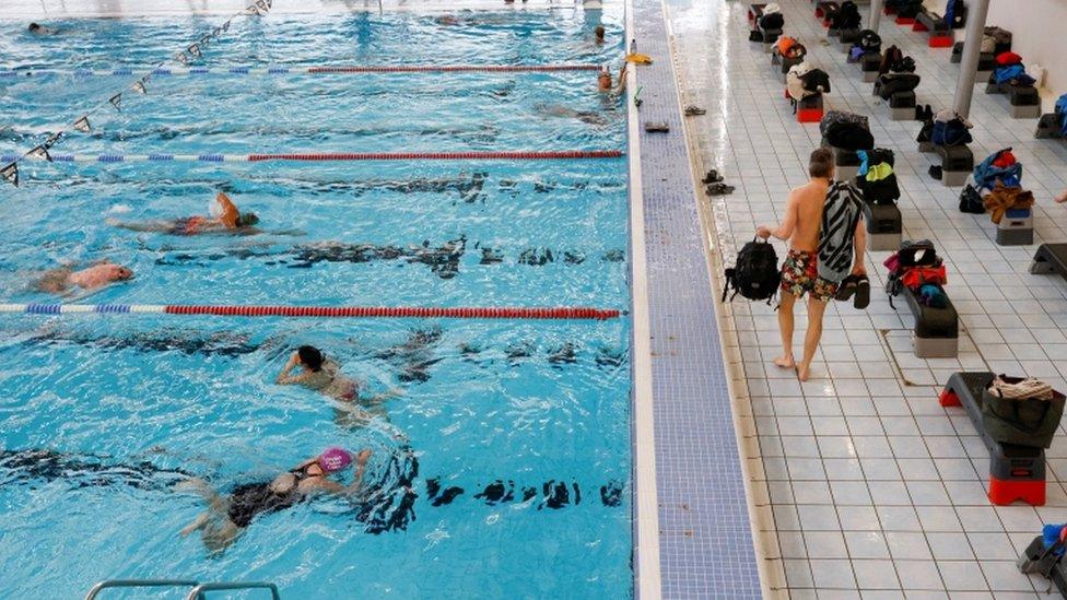 Leisure centre swimming pool in north London