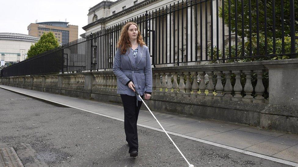 Joanna Toner pictured outside the High Court in Belfast