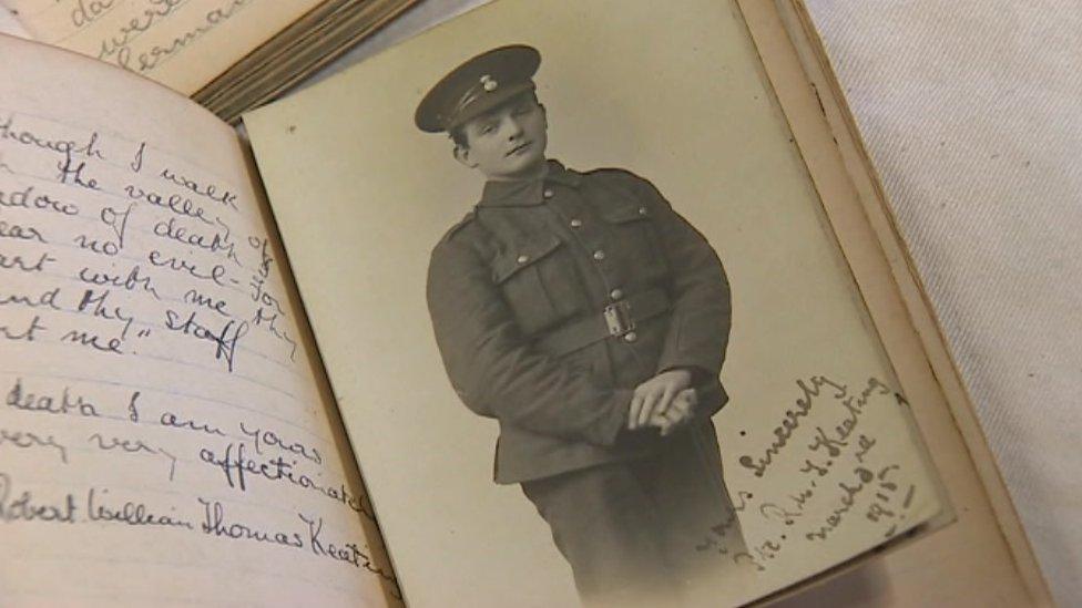 Pte Robert Keating photo and diary