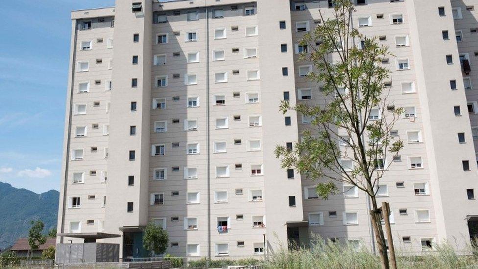 Block of flats in Aix-les-Bains where Abdel Malik Petitjean lived