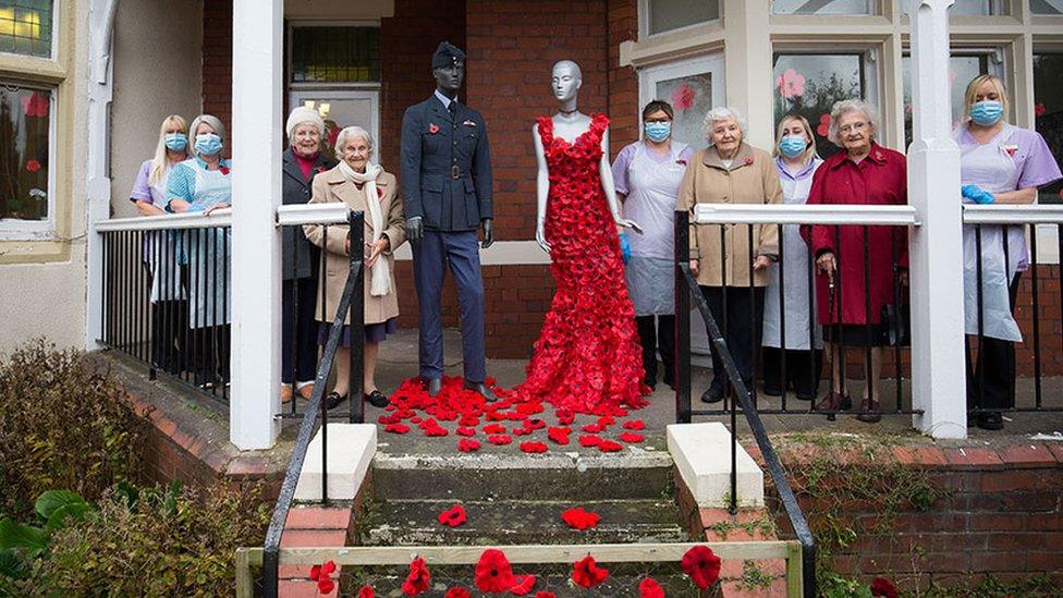 Staff and residents of Cartref Care Home in Cardiff