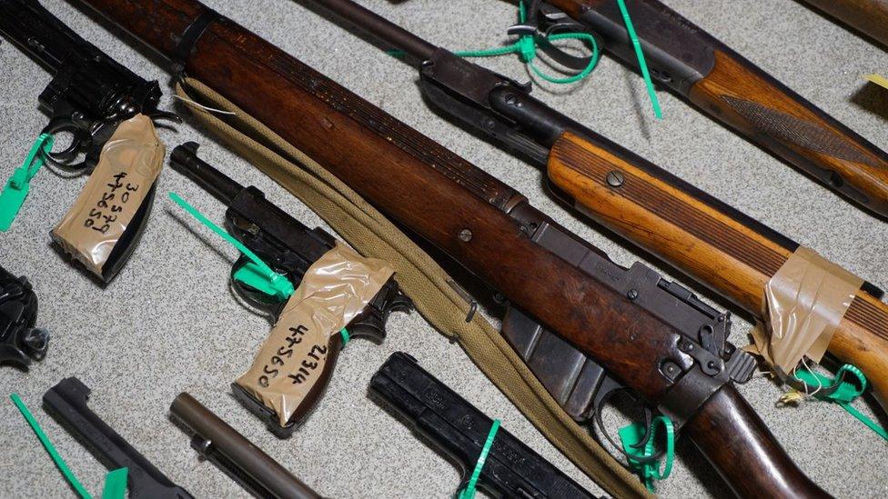 Firearms handed in during amnesty