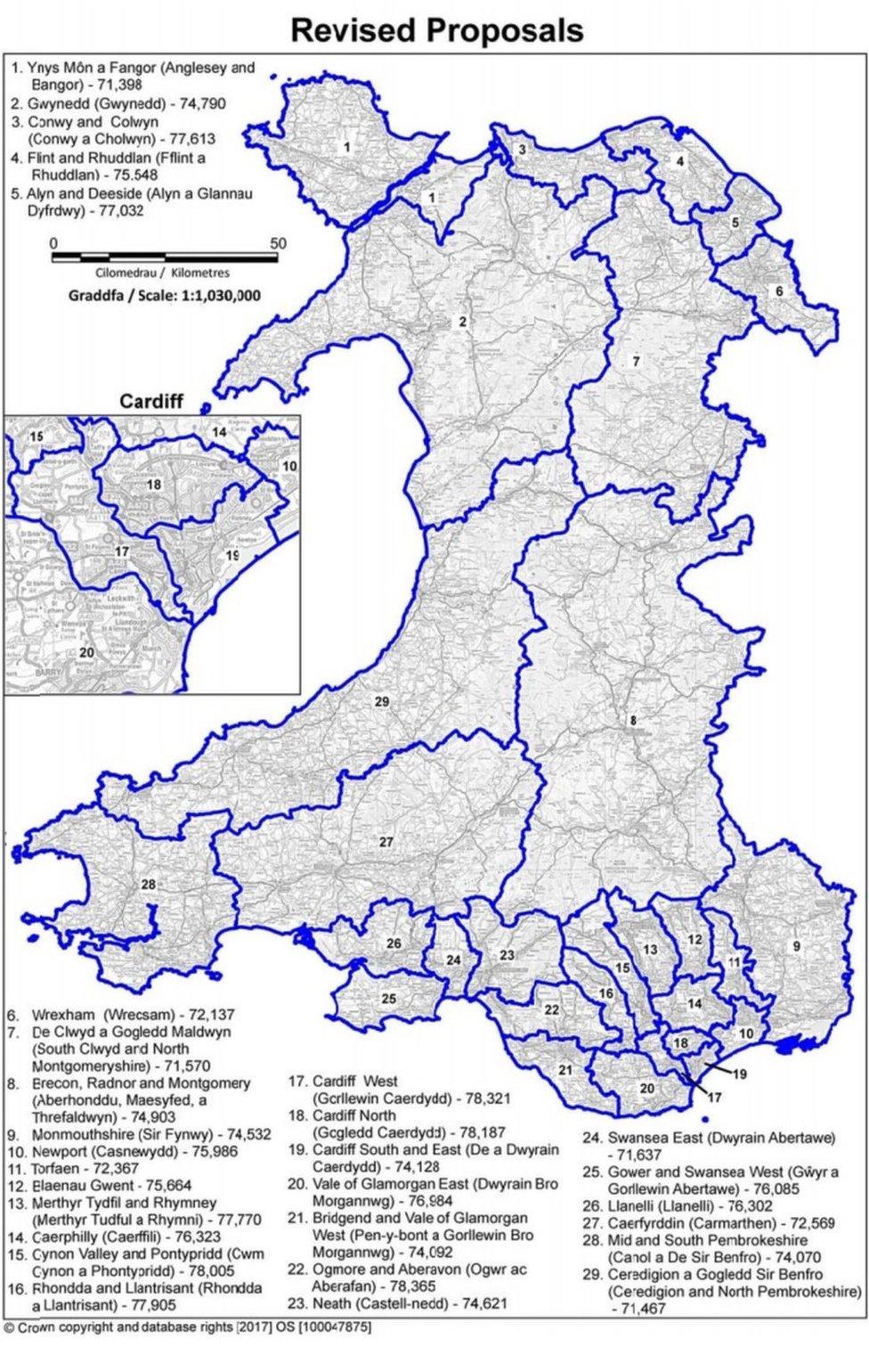 Wales parliamentary constituencies - revised proposals