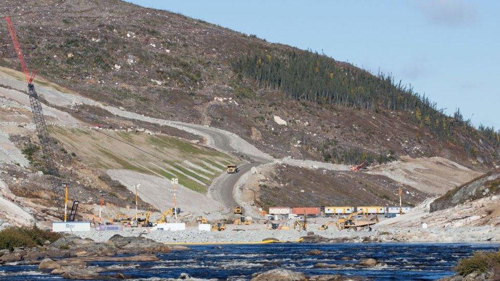 One of Hydro-Quebec's dams, which helps generate power