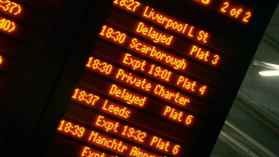 Victoria station departures board