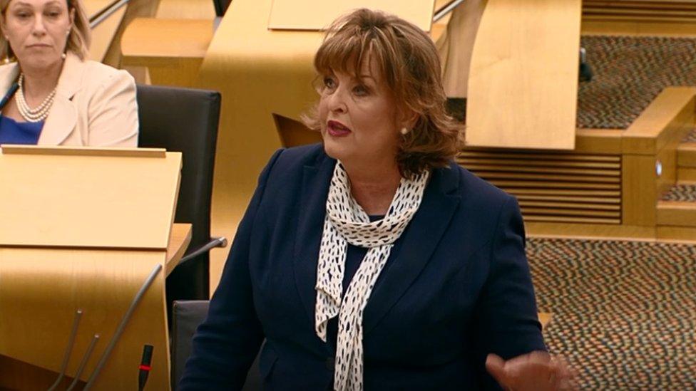 Fiona Hyslop at Holyrood