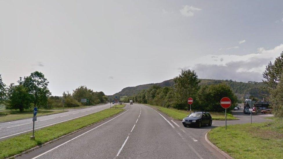 The A590 junction