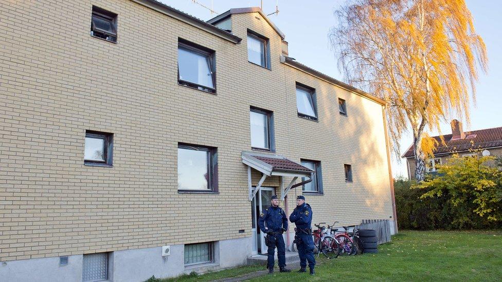 Apartment block where alleged killer lived