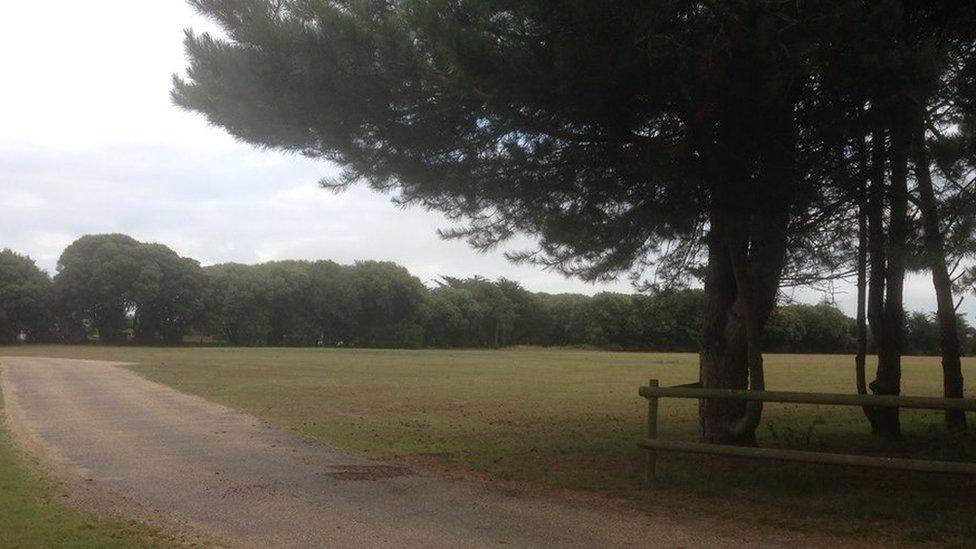 The playing fields from the south