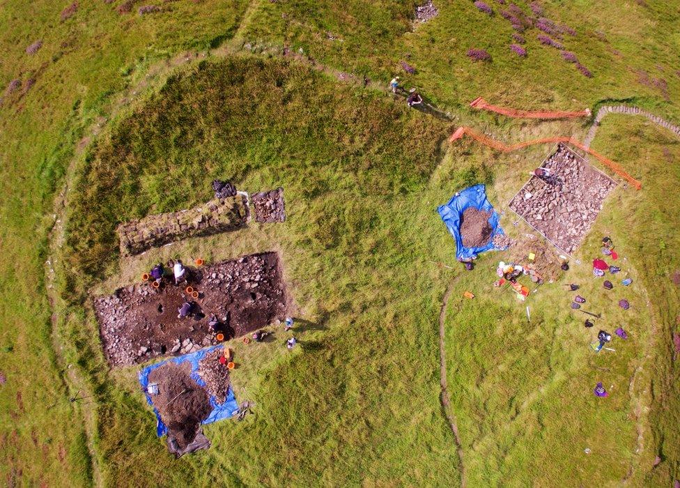 Aerial image of Dun Deardail hill fort