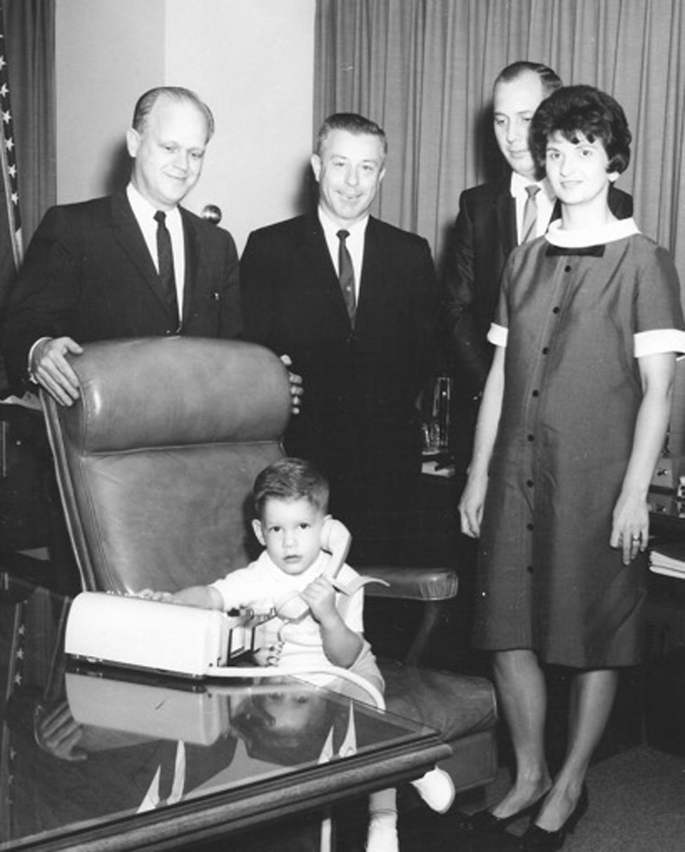 Paul and his parents in the FBI office