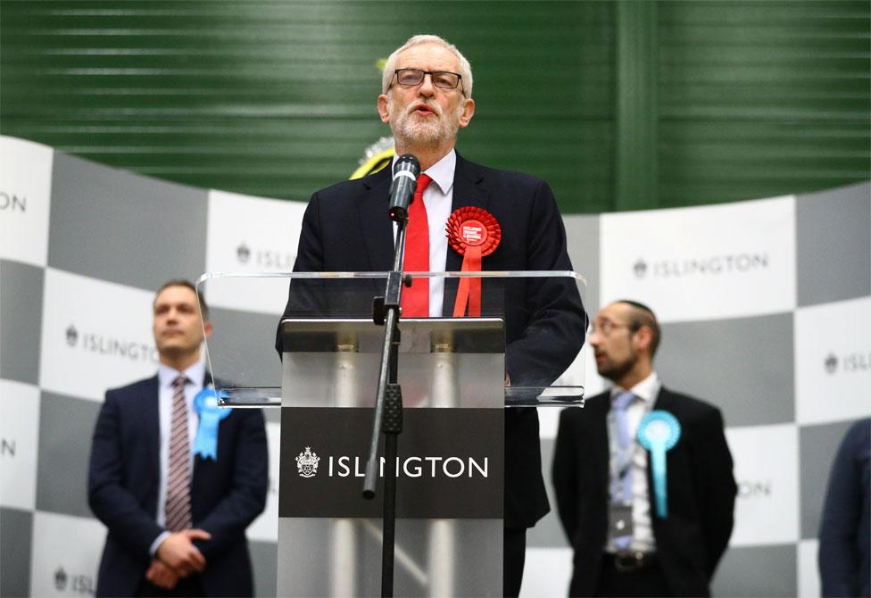 Jeremy Corbyn giving a speech