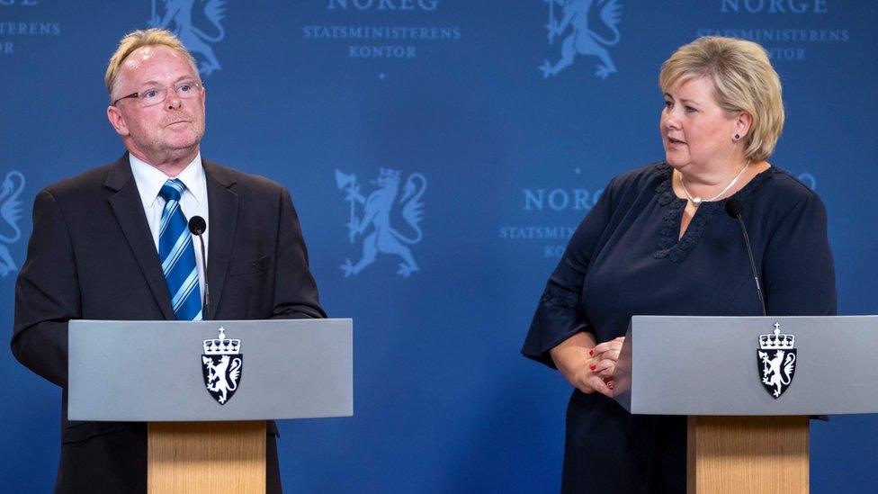 Per Sandberg and PM Erna Solberg