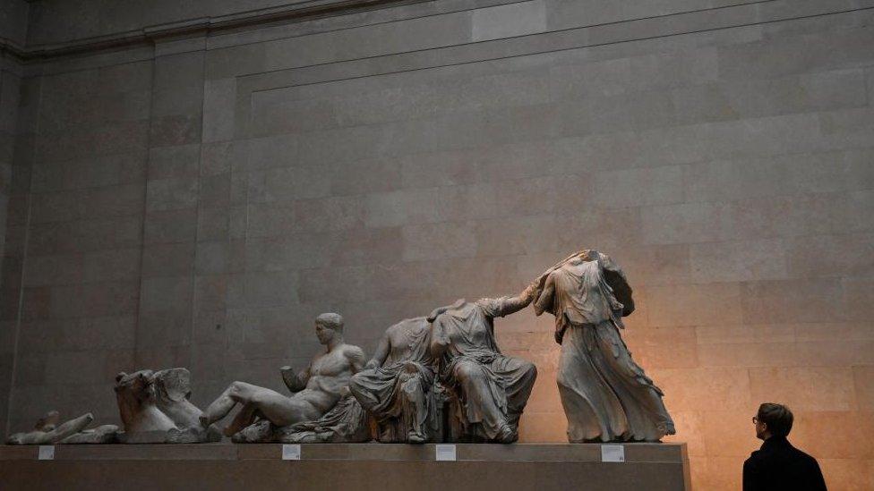 Parthenon sculptures on display at British Museum in London