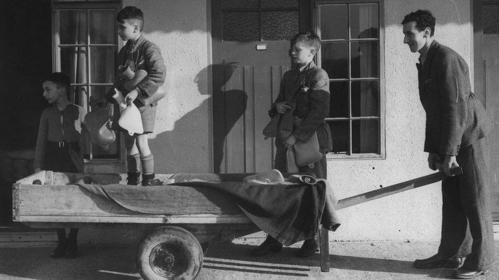 Kindertransport children at Dovercourt Bay