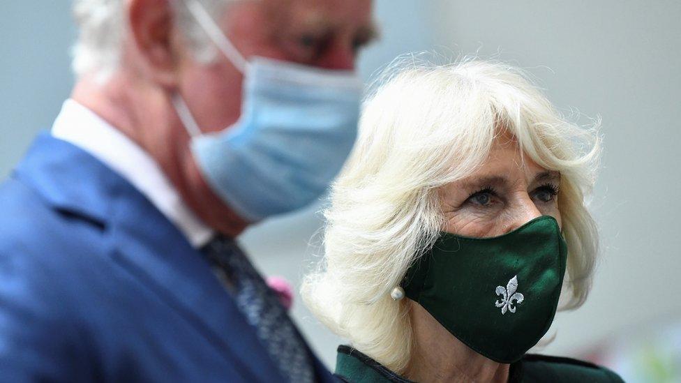 Duchess of Cornwall and Prince of Wales during visit to NI on 18 May 2021