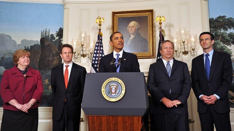 Timothy Geithner (left) and Larry Summers (right) are among the seven signatories of the letter