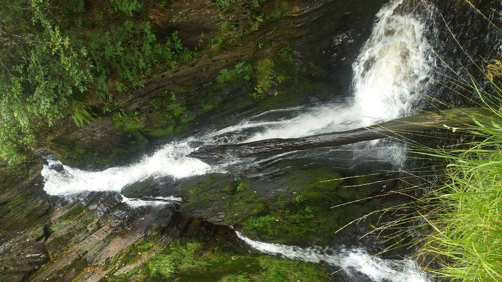 Waterfalls at Devil's Bridge near Aberystwyth