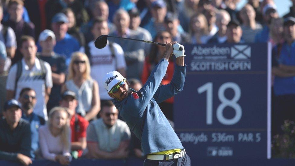 Rafa Cabrera-Bello, winner of the Aberdeen Asset Management Scottish Open