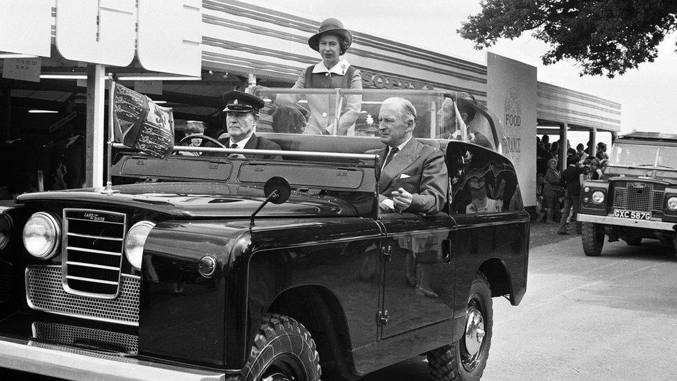 The Queen attended the Royal Show at Stoneleigh Park, Warwickshire, in 1972