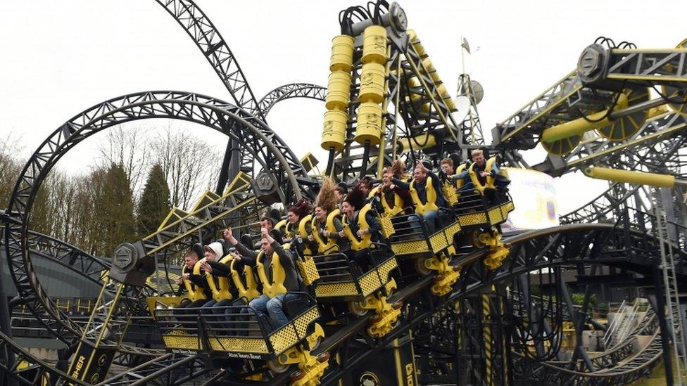 First riders on Smiler ride