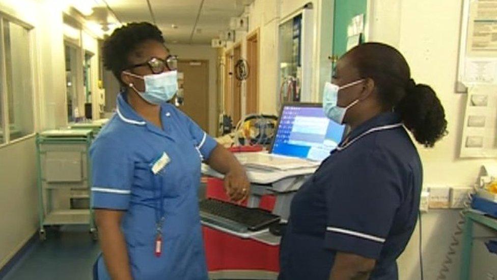 Staff on a Hampshire Hospitals NHS Foundation Trust ward