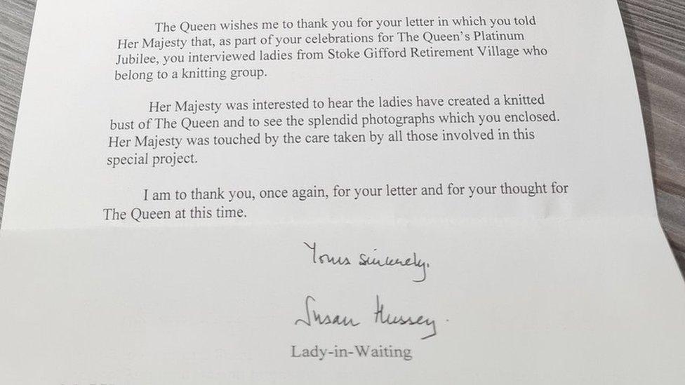 Letter from Buckingham Palace