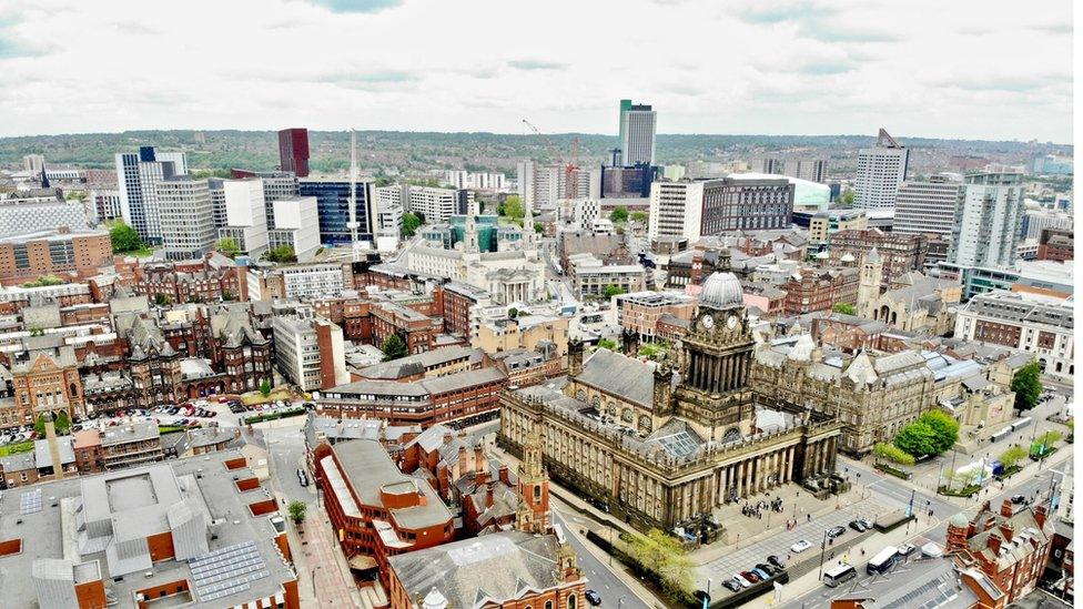 Aerial view of Leeds