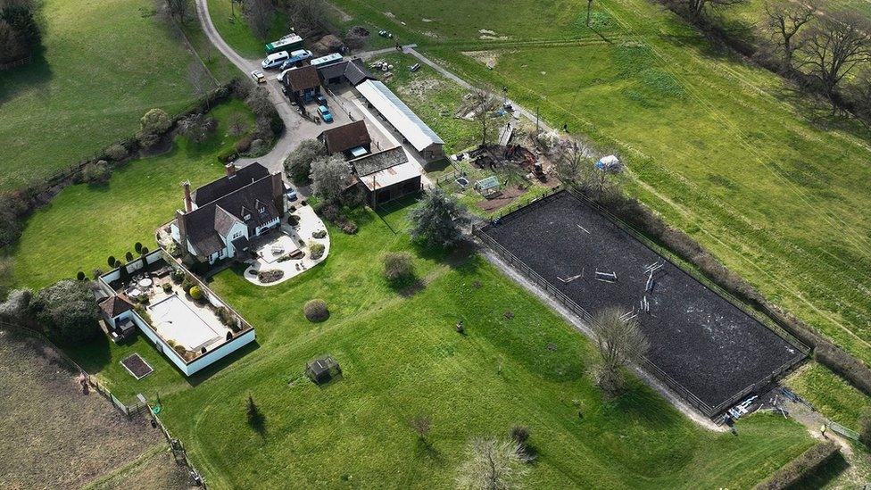 Hertfordshire farm aerial shot