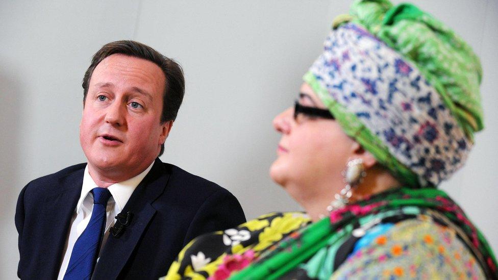 David Cameron with Camila Batmanghelidjh in 2010