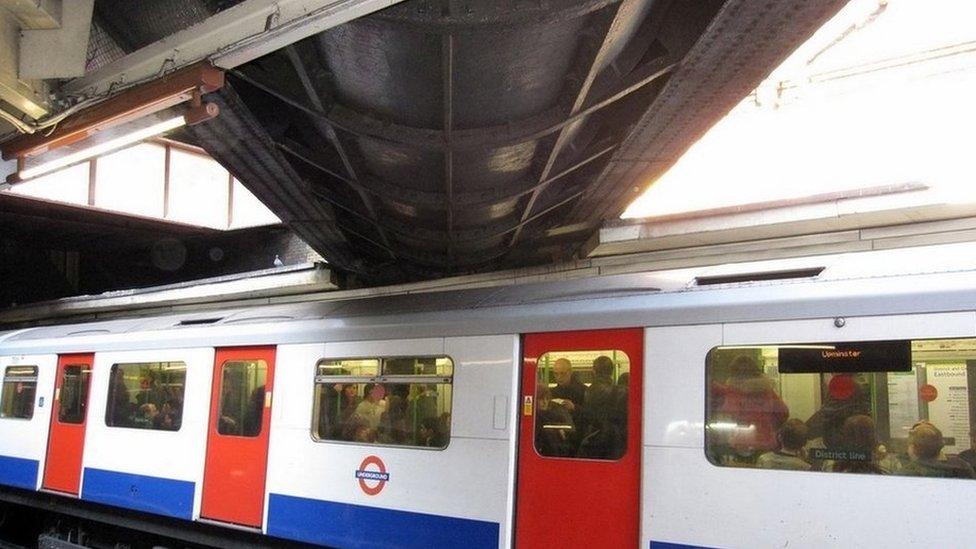 River Westbourne running over Sloane Square Tube Station