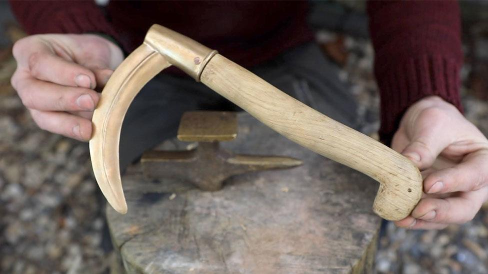 Bronze Age sickle replica from Must Farm