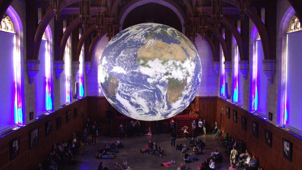 Gaia by Luke Jerram at the University of Bristol