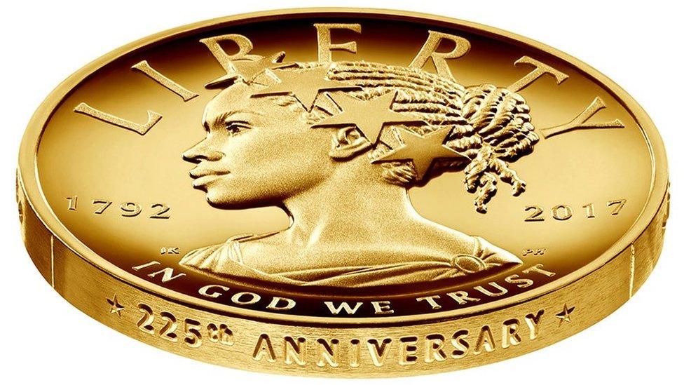 Design for new coin featuring Lady Liberty as a black woman