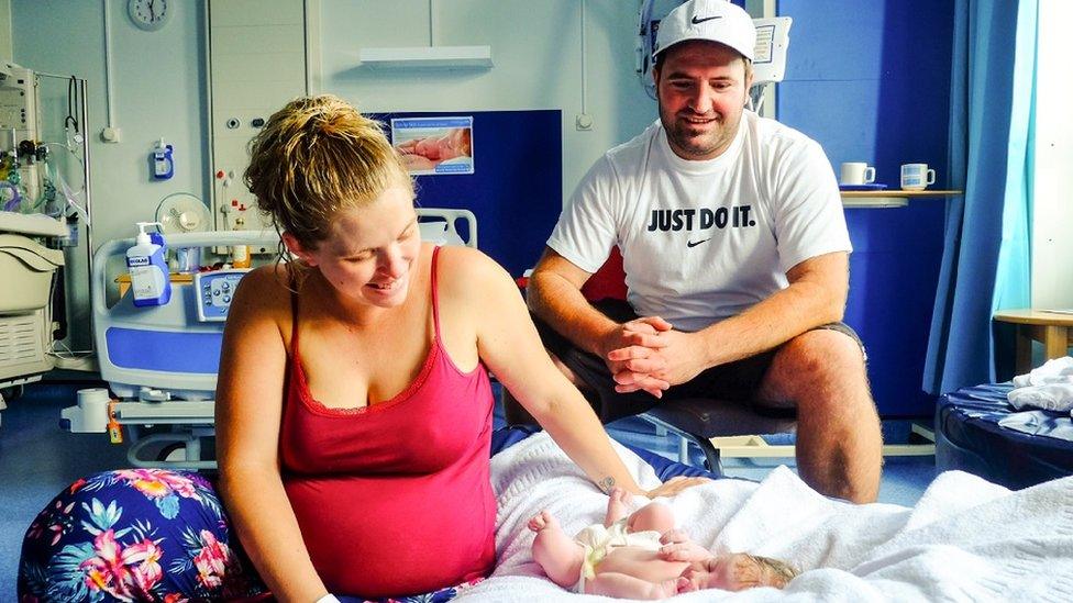 Kirstie Elliott and Tito Brela with newborn William Edwin