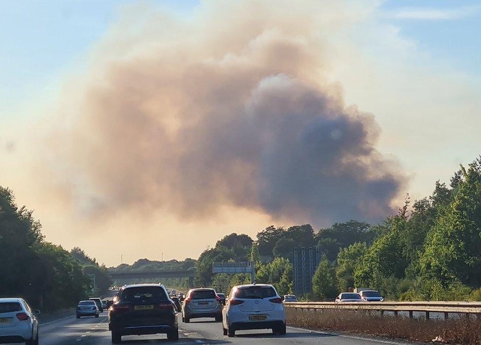 Fire on Dartford heath