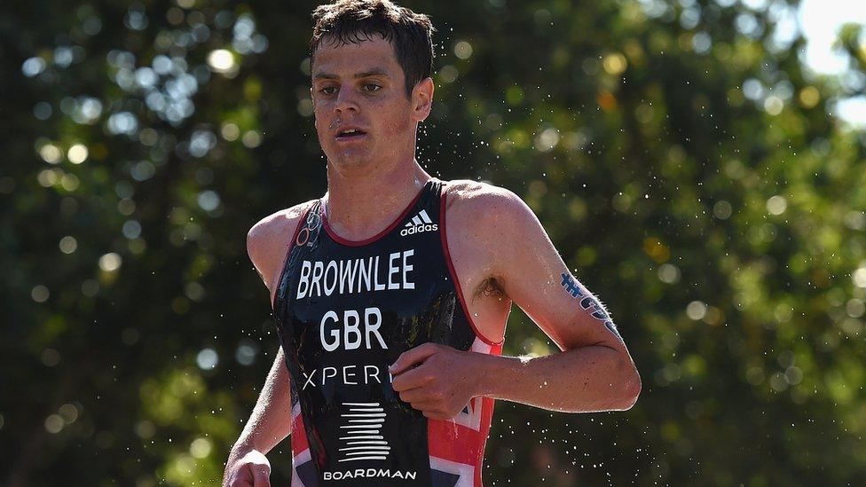 Jonny Brownlee running