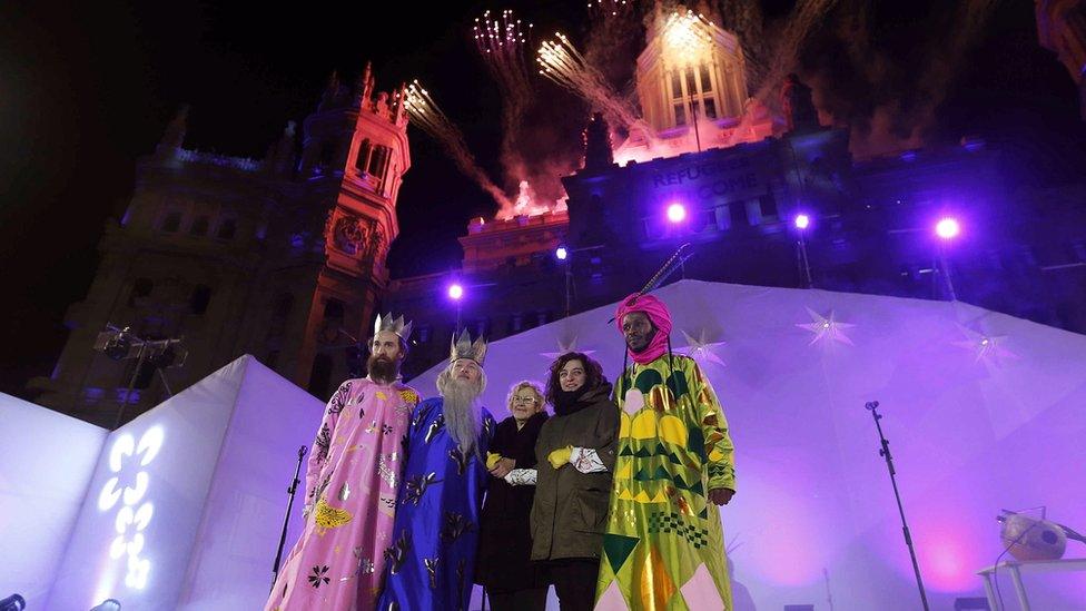 The three kings' parade in Madrid