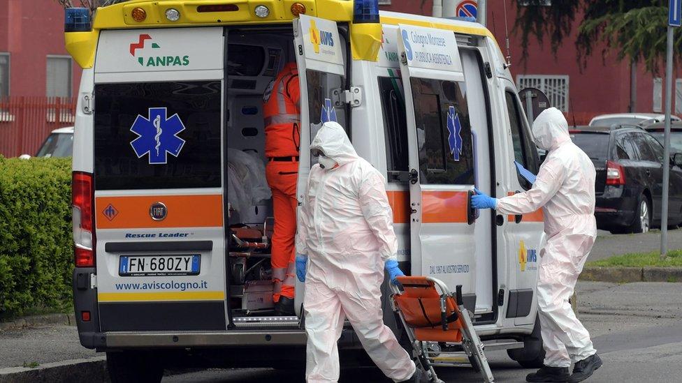 ambulance in northern italy