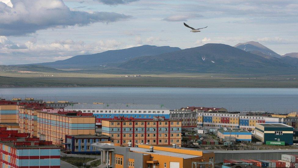 View of the town of Anadyr, in Russia's remote Chukotka region.