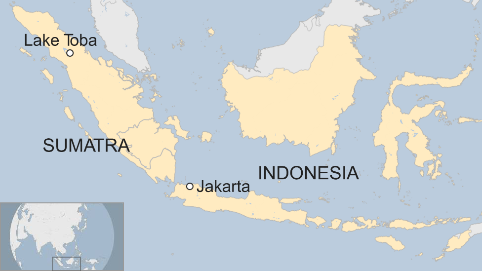 Map of Lake Toba